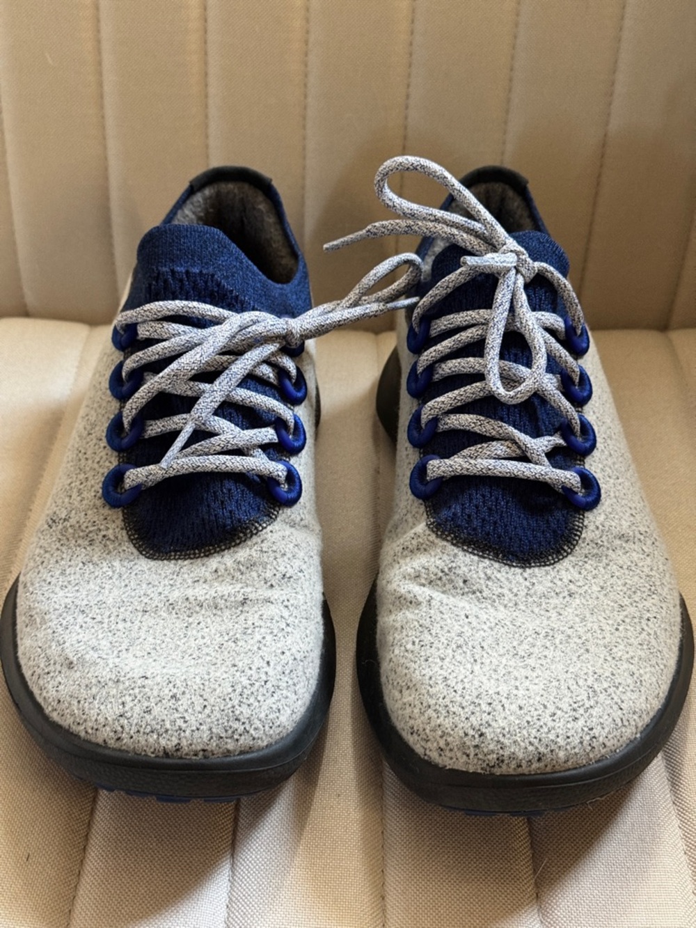 allbirds Men's Wool Mizzle Runners in Gray and Navy